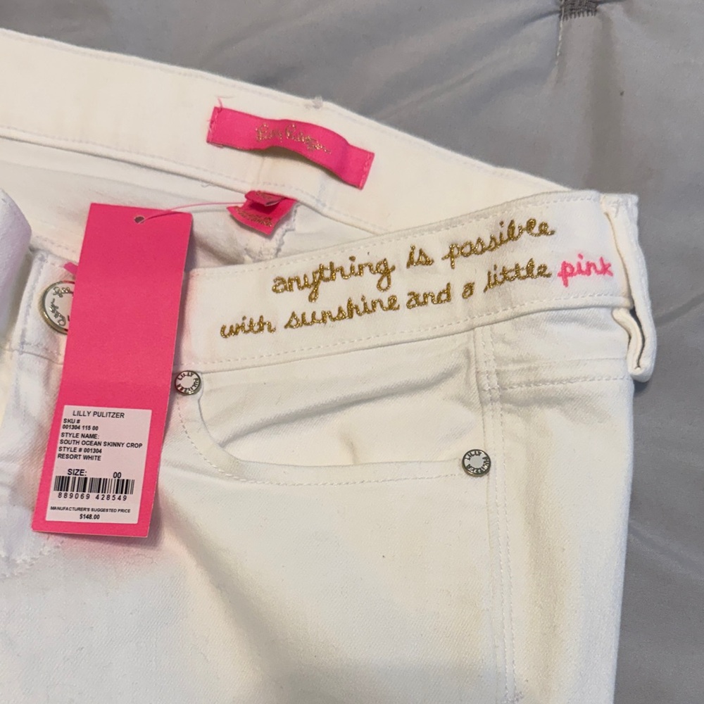 Lilly Pulitzer Women's Crisp White Skinny Jeans - Picture 4 of 6